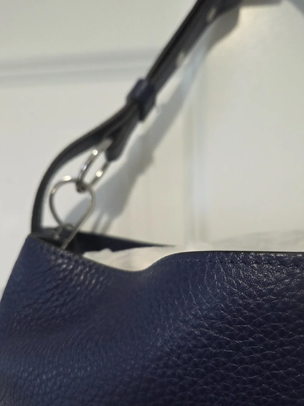 Vince Camuto Navy Leather Hobo Bag 22 in long, 16 in wide
